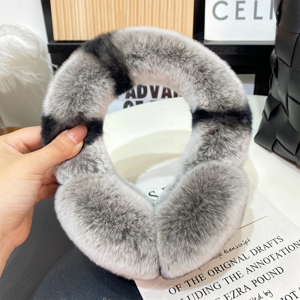 Rex rabbit fur Earmuffs