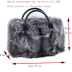 Real Fox Fur Crossbody Bag Luxury Handbag Exclusive
