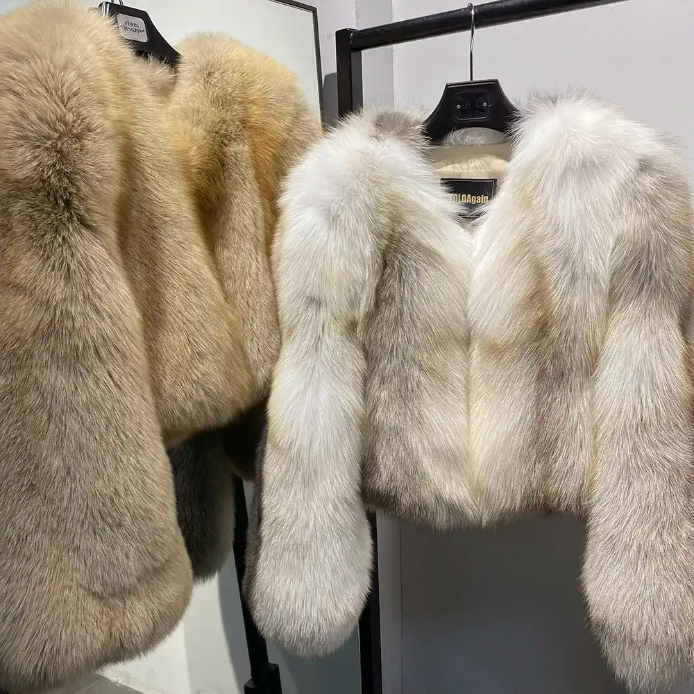 Violet Whisper Fox Fur Coat