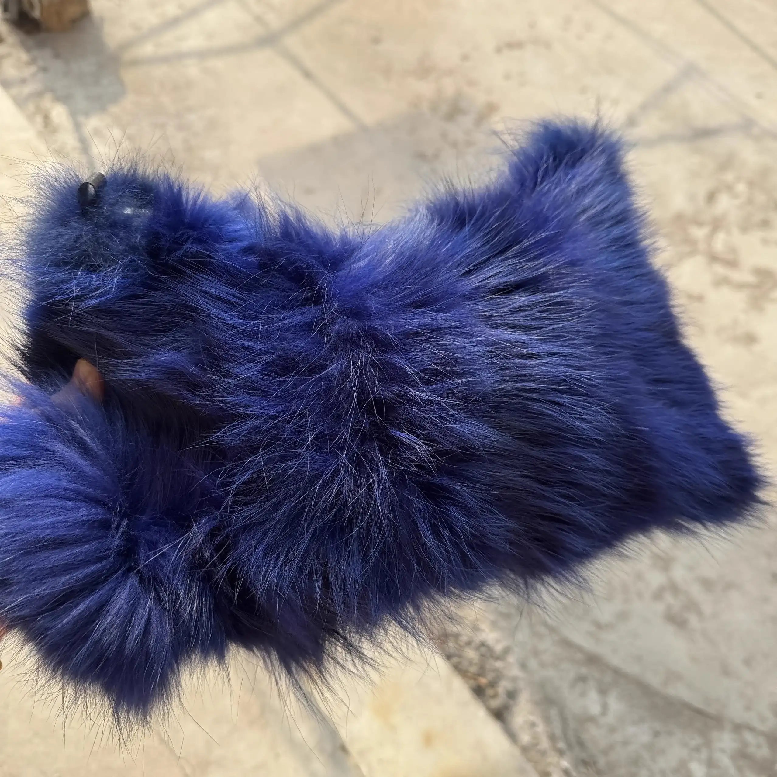 Winter Fox Fur Bag Real Silver Fox Fur Handbag Exclusive