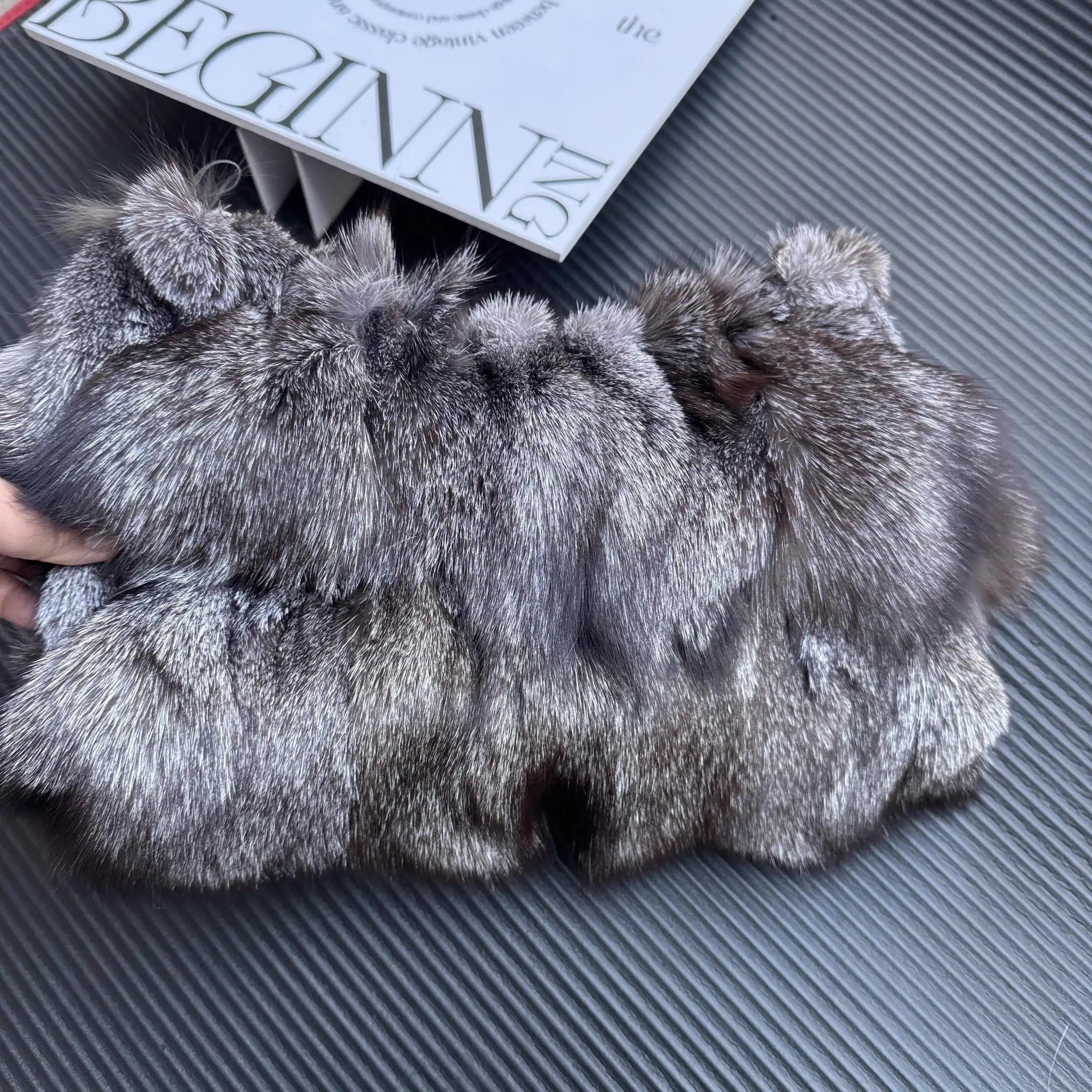 Winter Fox Shoulder Bag Real Silver Fox Fur Exclusive