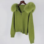Luna Fur Collar Cardigan