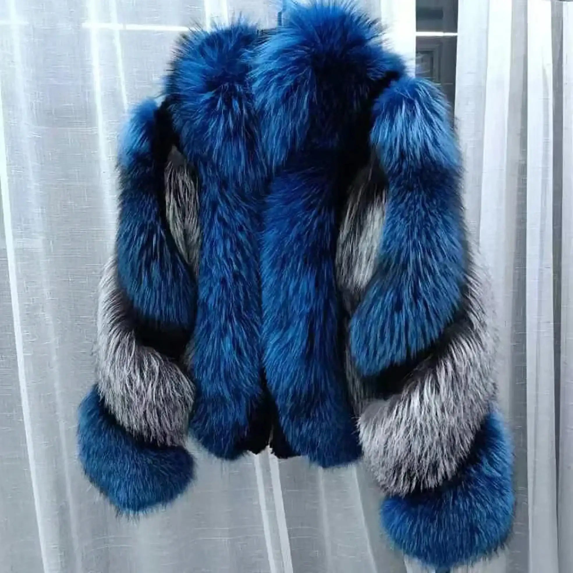 Blair Fox Fur Coat with Collar