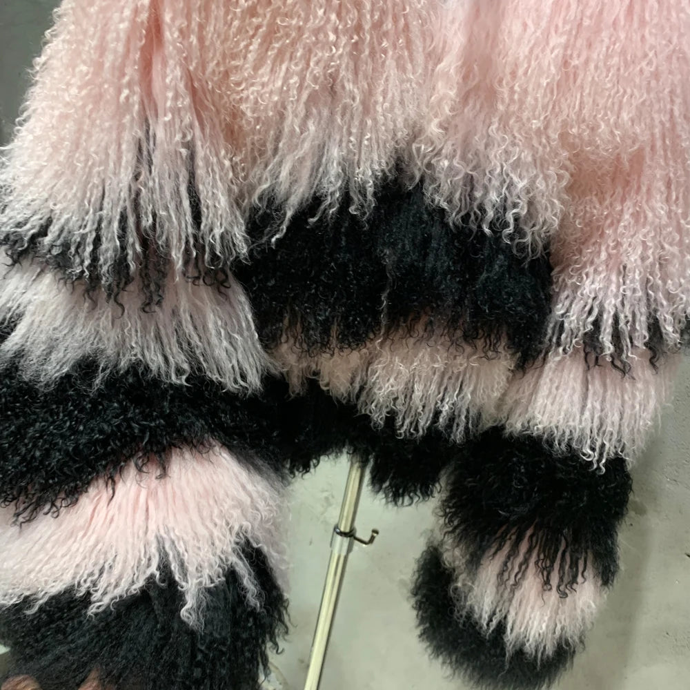 Stella Frost Mongolian Shearling Fur Coat