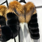 Sophia Lily Cropped Fox Fur Coat