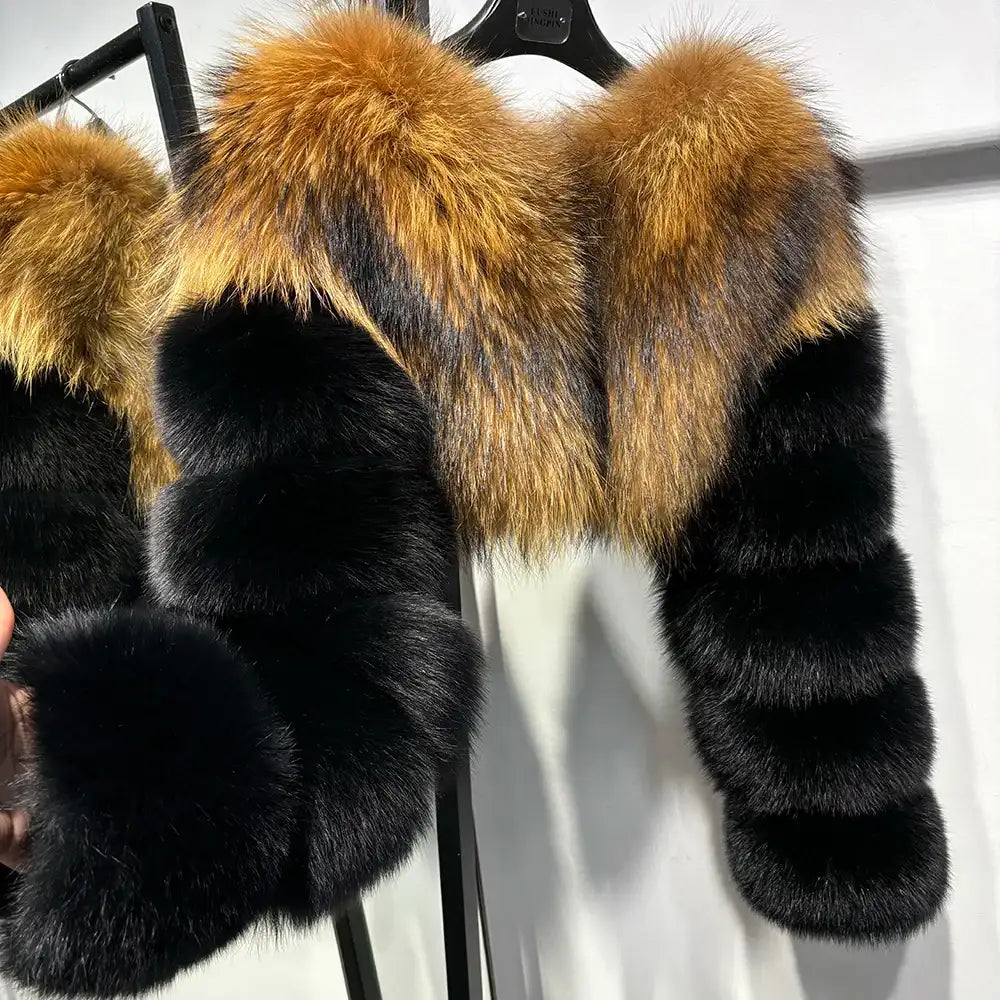 Sophia Lily Cropped Fox Fur Coat