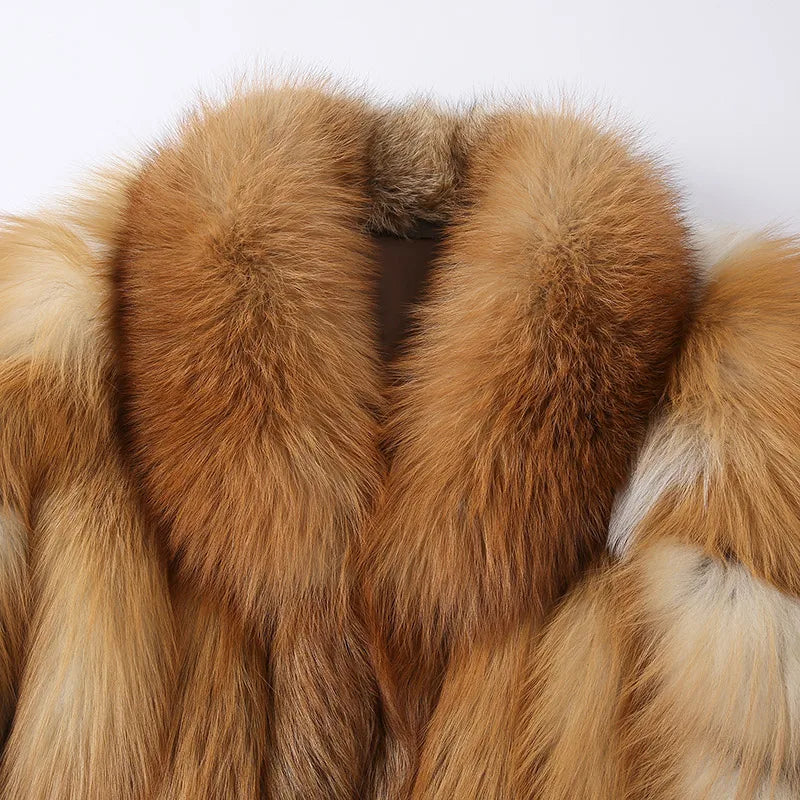 Victoria Red Fox Silver Fur Coat