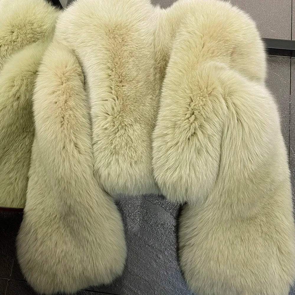 Violet Whisper Fox Fur Coat