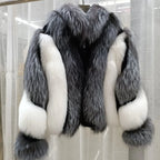 Blair Fox Fur Coat with Collar