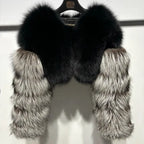 Sophia Lily Cropped Fox Fur Coat