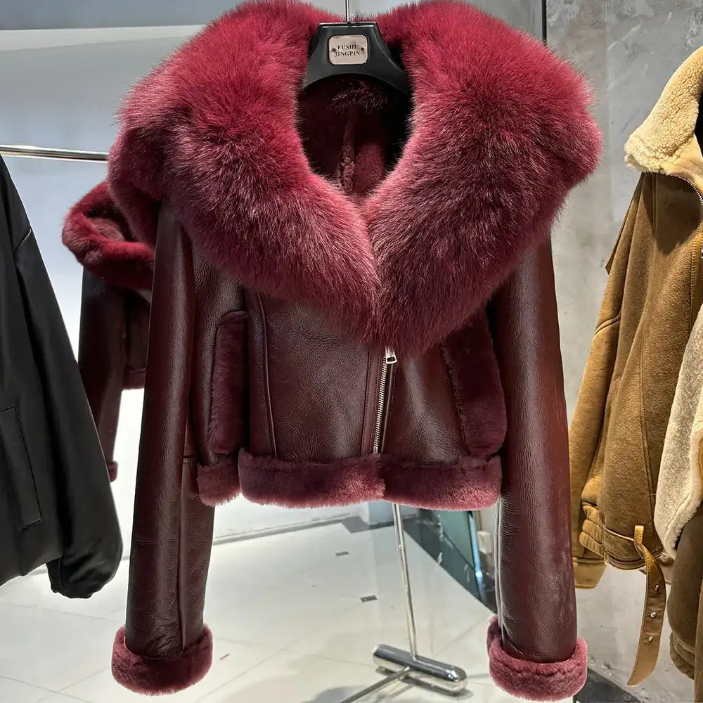 Nelly Shearling Coat With Hood