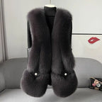 Elle Aspen Fox Fur Gilet