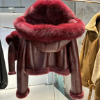 Nelly Shearling Coat With Hood