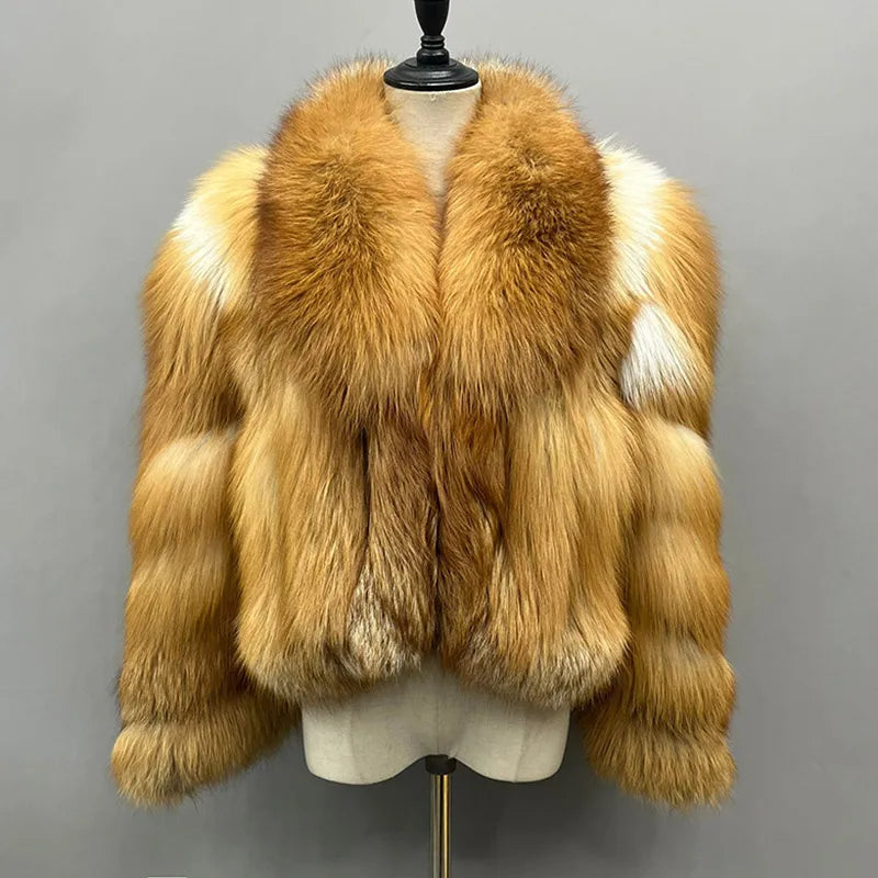 Victoria Red Fox Silver Fur Coat