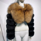 Sophia Lily Cropped Fox Fur Coat