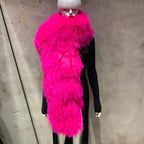 Sheep Fur Scarf - Mongolian Fur Shawl