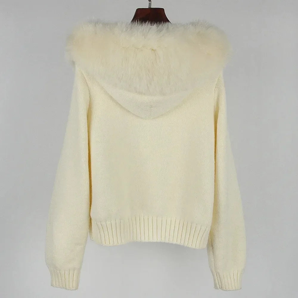 Luna Fur Collar Cardigan