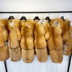 Serena Glow Cropped Fox Fur Coat