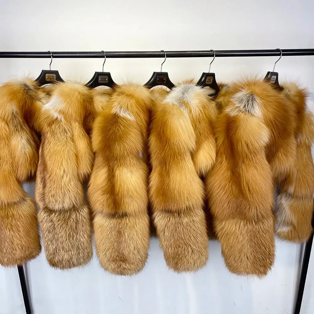 Serena Glow Cropped Fox Fur Coat