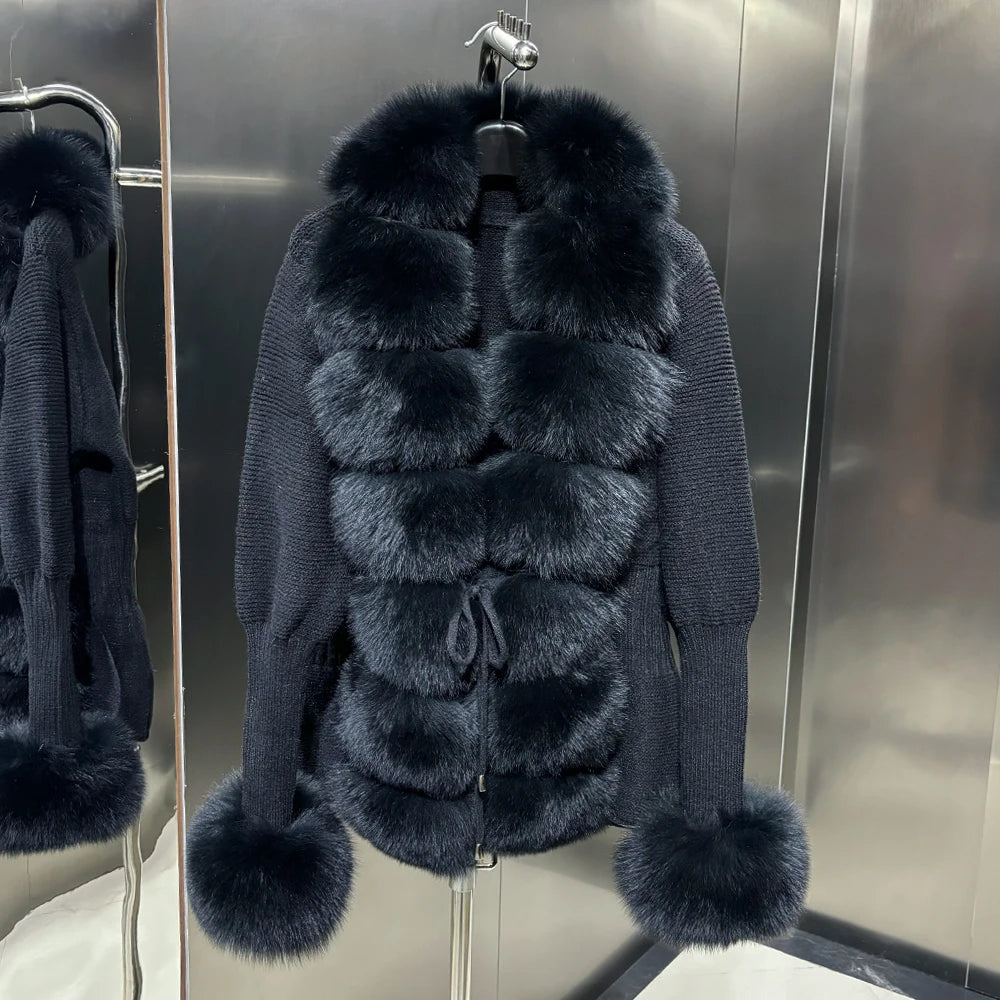 Chloe winter Fox Fur Cardigan