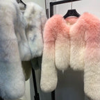 Violet Whisper Fox Fur Coat