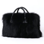 Real Fox Fur Tote Bag Crossbody Designer Luxe Exclusive