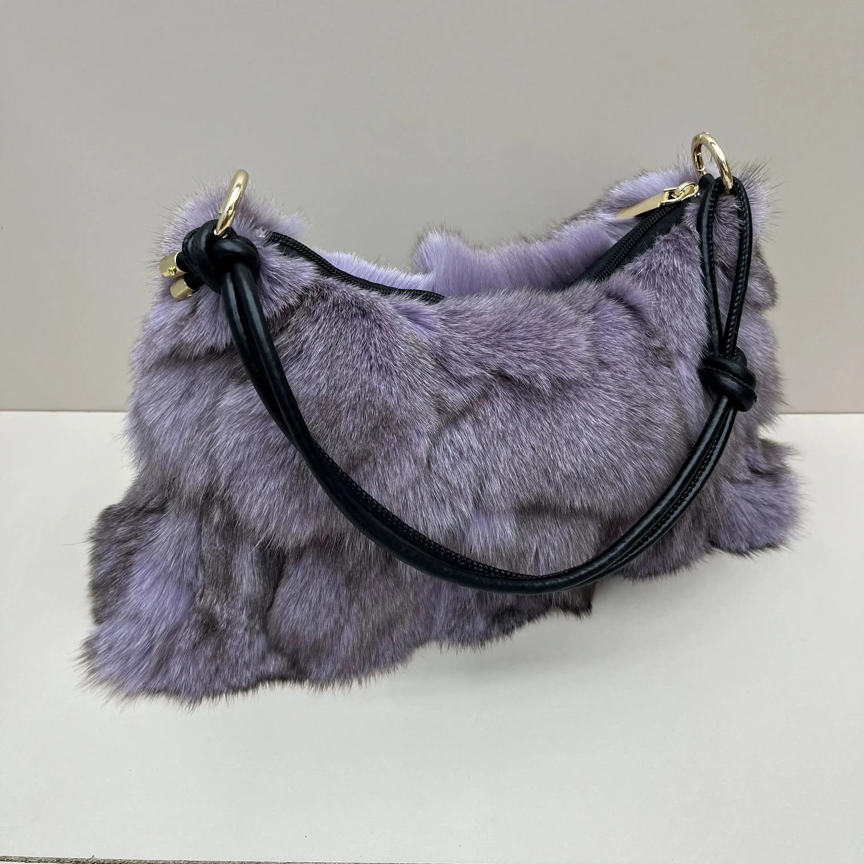 Winter Fox Fur Bag Real Silver Fox Fur Shoulder Bag Elite