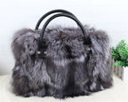 Real Fox Fur Tote Bag Designer Luxe Collection Exclusive