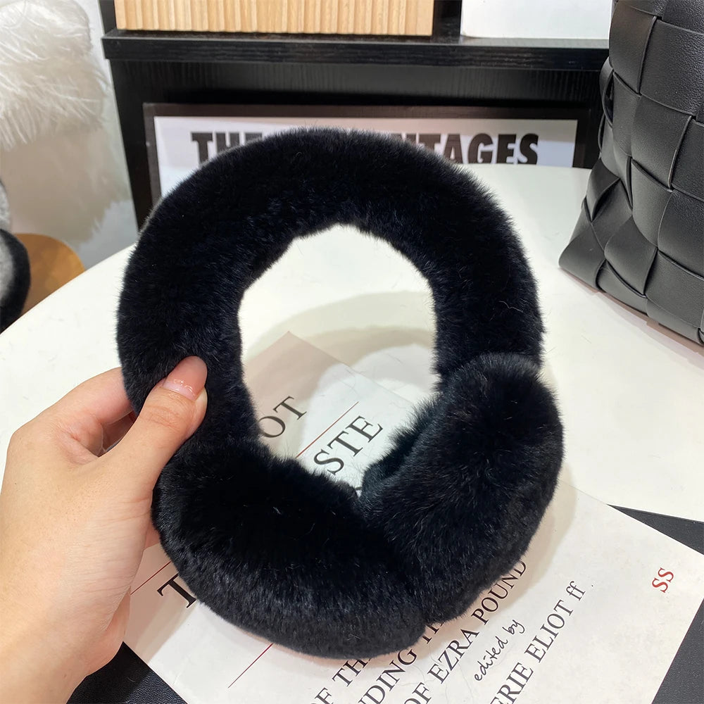 Rex rabbit fur Earmuffs