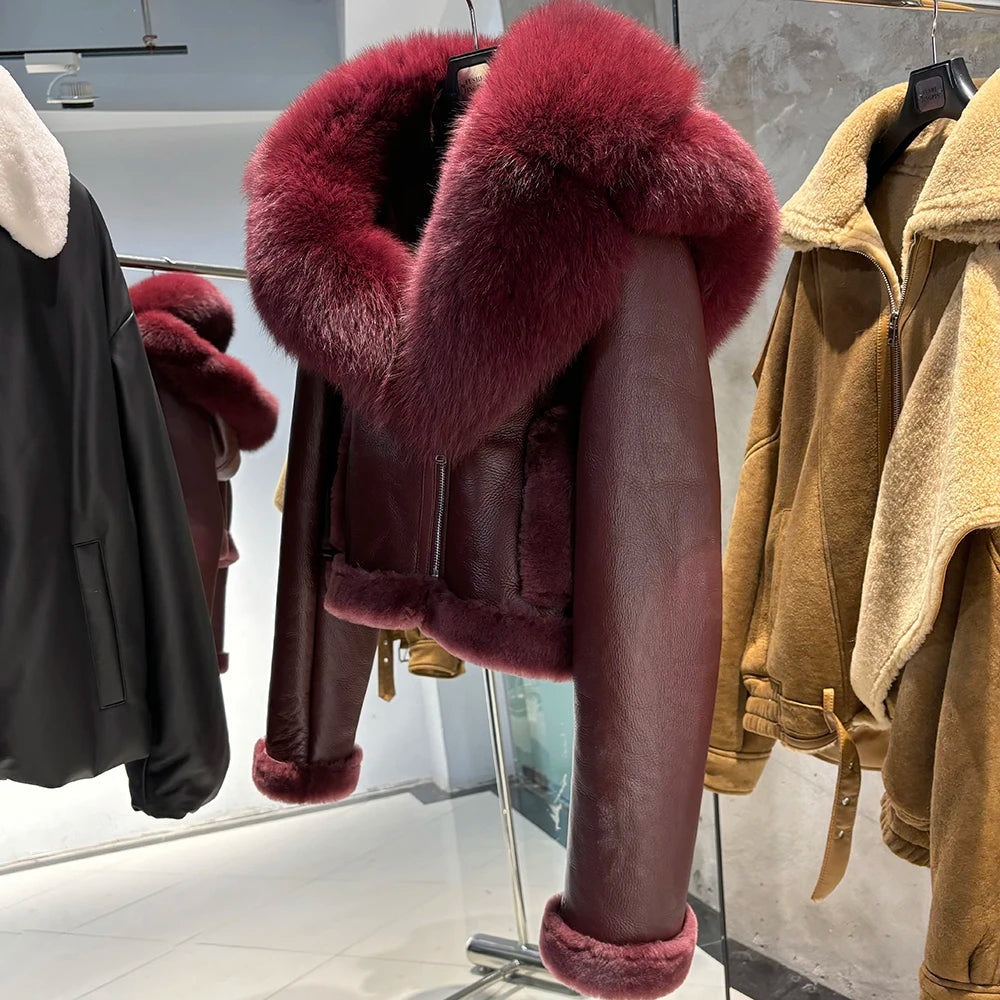 Nelly Shearling Coat With Hood