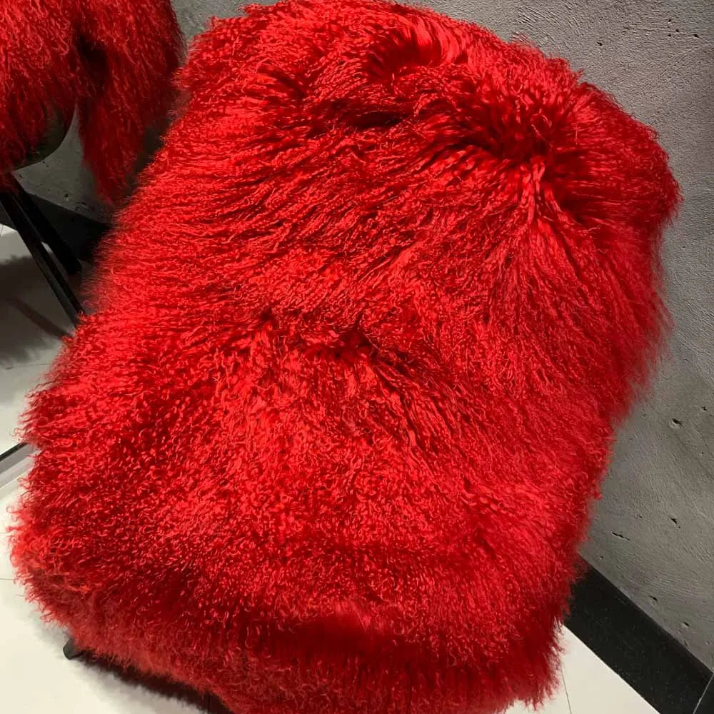 Sheep Fur Scarf - Mongolian Fur Shawl