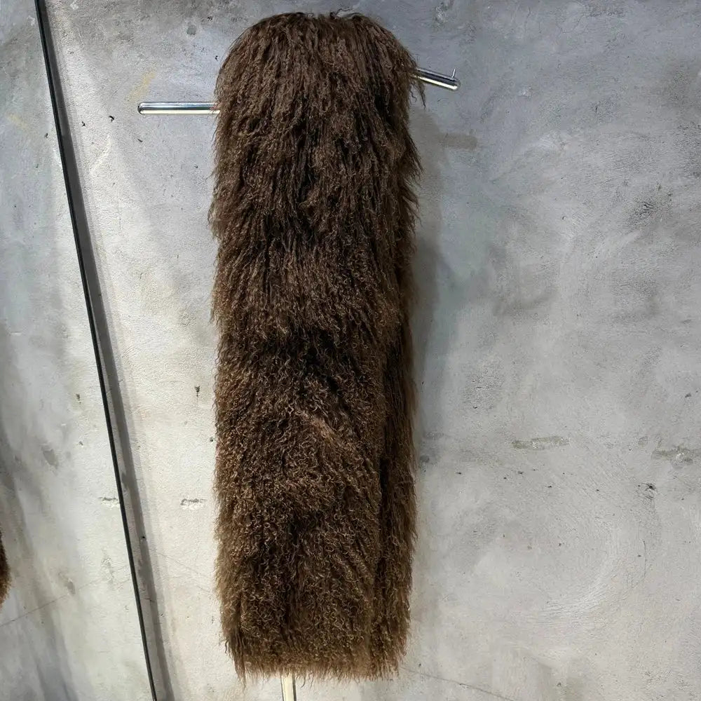 Sheep Fur Scarf - Mongolian Fur Shawl