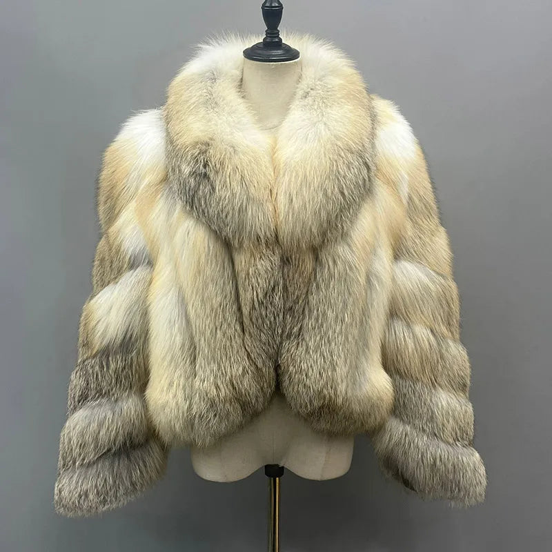 Victoria Red Fox Silver Fur Coat