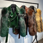 Regina Genuine Leather and Natural Fur Coat