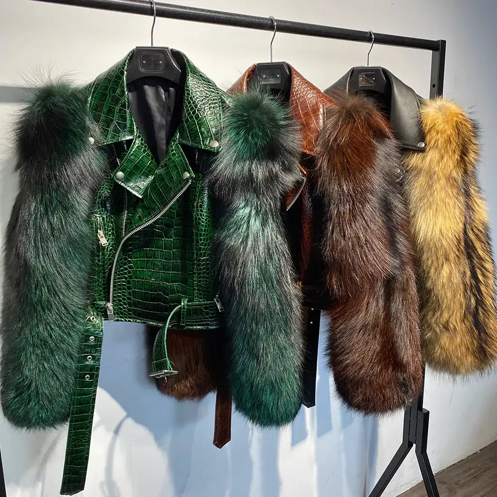 Regina Genuine Leather and Natural Fur Coat