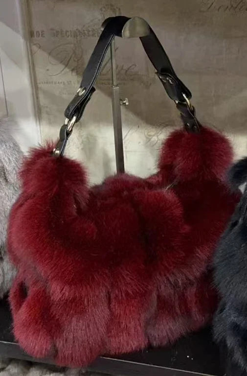 Luxury Fox Fur Handbag