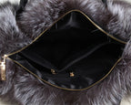 Real Fox Fur Tote Bag Designer Luxe Collection Exclusive