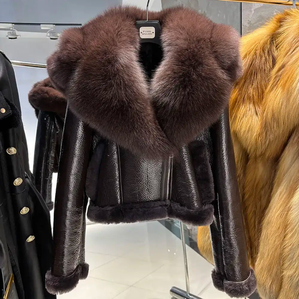 Nelly Shearling Coat With Hood
