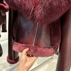 Nelly Shearling Coat With Hood