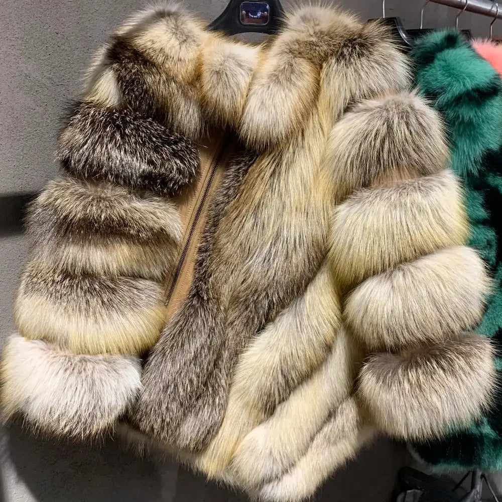 Lucy Magnificent Fox Fur Poncho