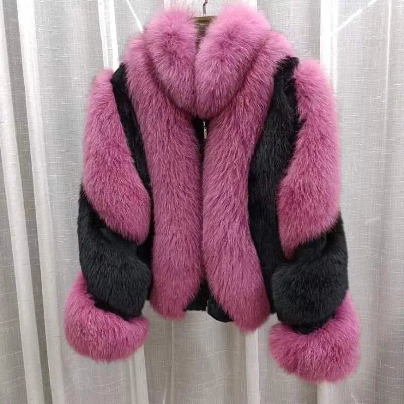 Blair Fox Fur Coat with Collar