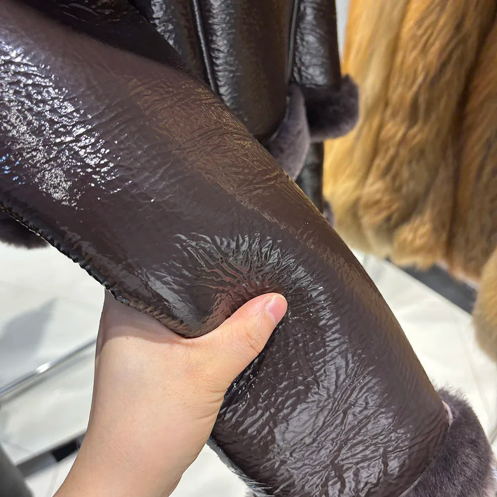 Nelly Shearling Coat With Hood