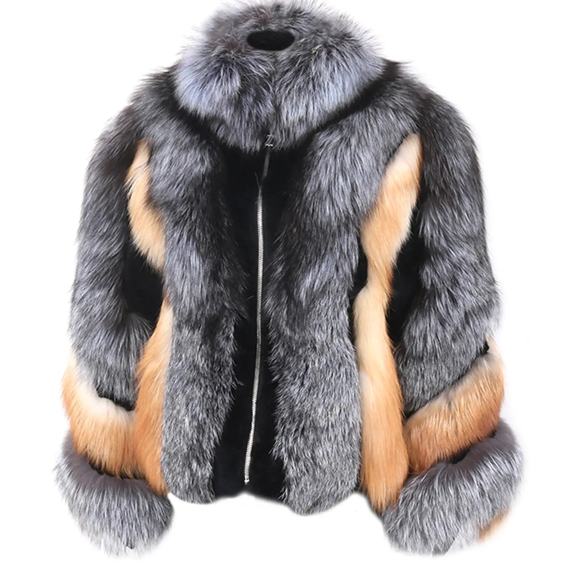 Blair Fox Fur Coat with Collar