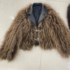 Quinn  Raccoon Fur and Genuine Leather Jacket