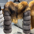 Sophia Lily Cropped Fox Fur Coat