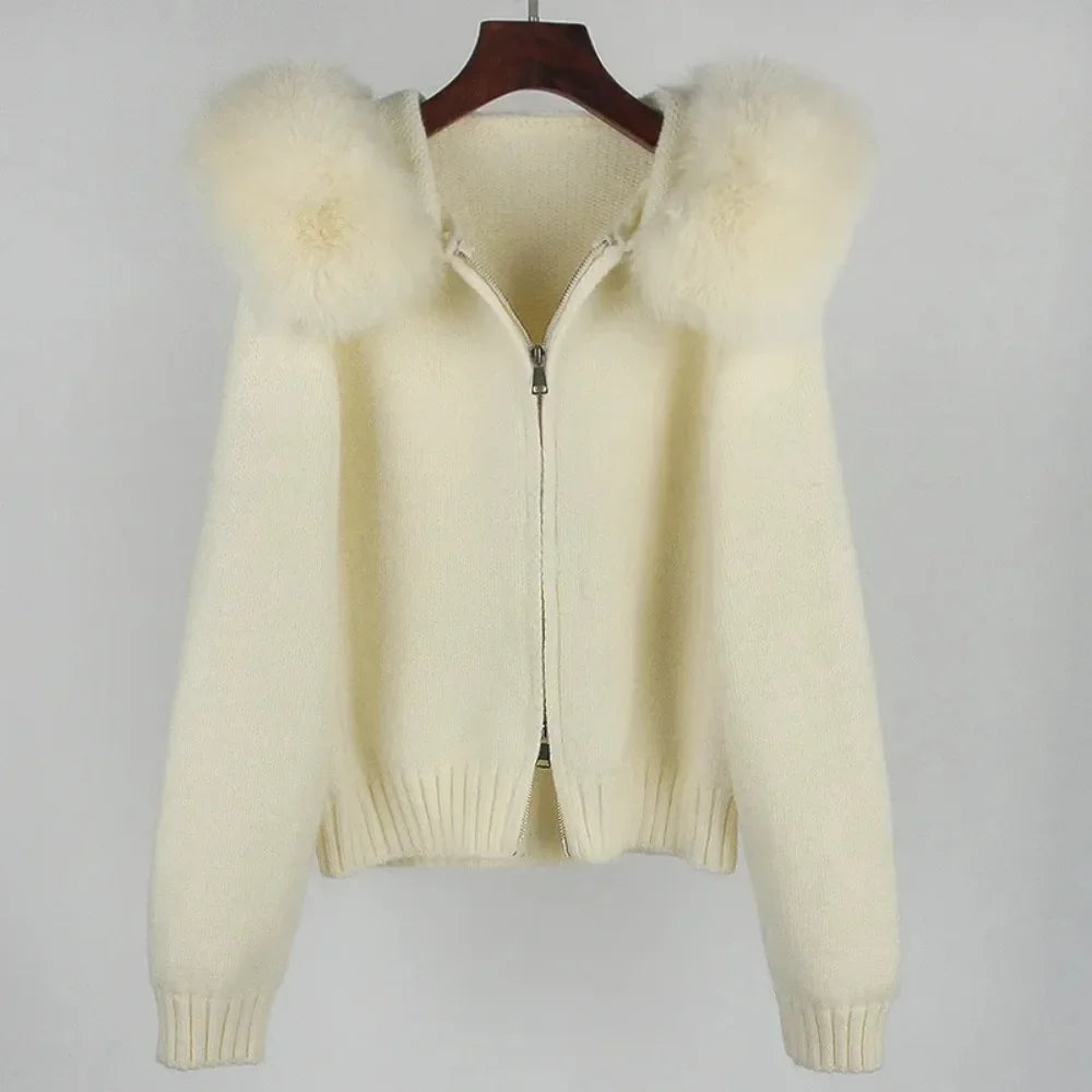 Luna Fur Collar Cardigan