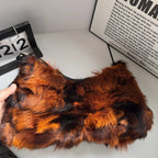 Winter Fox Fur Handbag Real Silver Fox Fur Elite