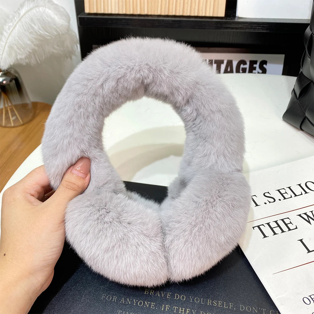 Rex rabbit fur Earmuffs