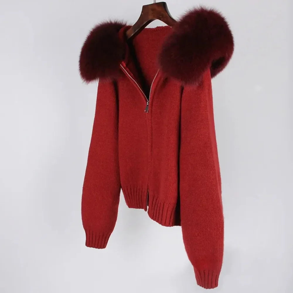 Luna Fur Collar Cardigan