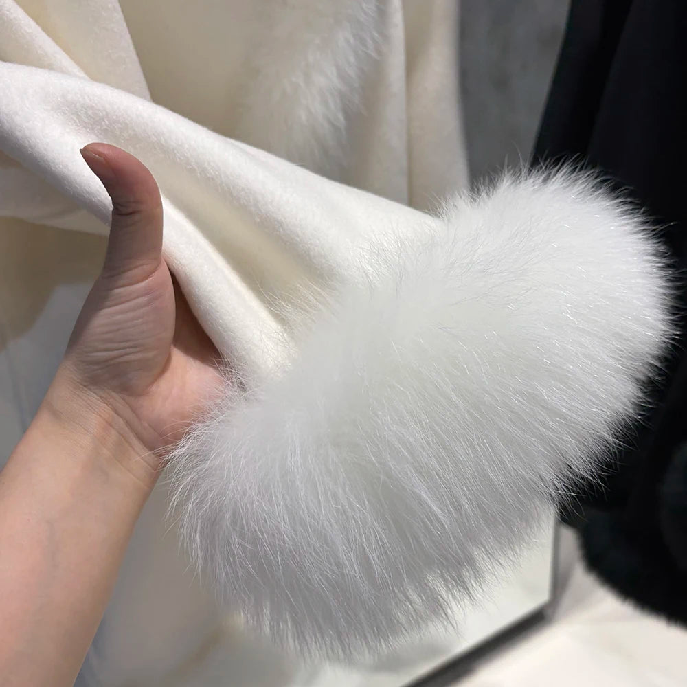 Leonora Wool Coat and Fox Fur Collar